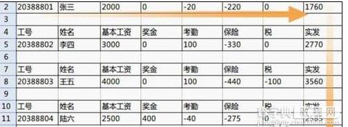 wps表格如何批量制作工资条4