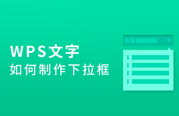 WPS文字如何制作下拉框