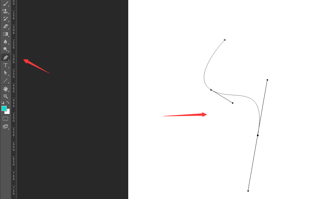 钢笔工具绘制弧线_ps钢笔工具怎么画弧线_ps钢笔工具画弧线工作路径